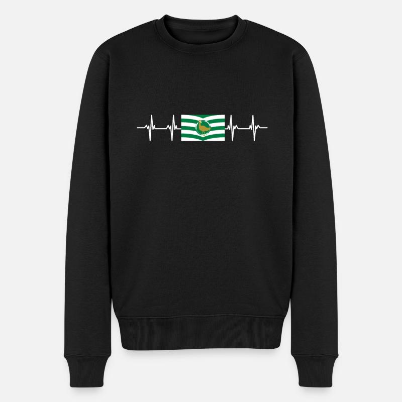 United Kingdom Wiltshire Flag - Männer Premium Bio Pullover - Schwarz