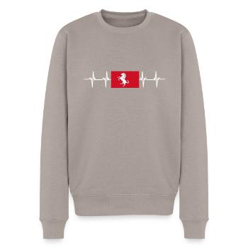United Kingdom Kent Flag - Men's Premium Organic Jumper - taupe - Front - Nico (187cm)