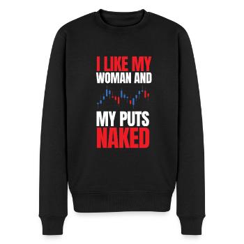 Volatility Options Trading Trader - Men's Premium Organic Jumper - black - Front - Nico (187cm)