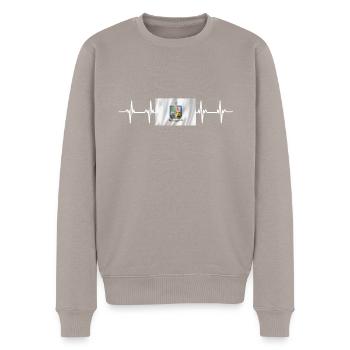 Mexican Mexico Nuevo Leon Flag - Männer Premium Bio Pullover - Taupe - Vorne - Nico (187cm)