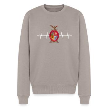 Drapeau mexicain du Mexique Sinaloa - Pull Premium bio Homme - taupe - Devant - Nico (187cm)
