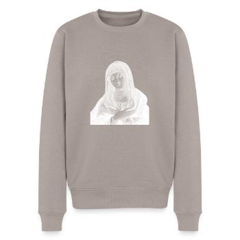 Our Lady Of Guadalupe Virgin Mary - Men's Premium Organic Jumper - taupe - Front - Nico (187cm)