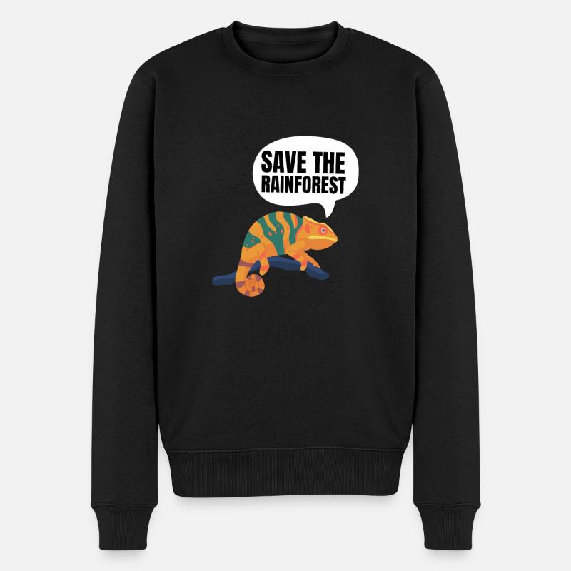 Save The Rainforest - Männer Premium Bio Pullover - Schwarz