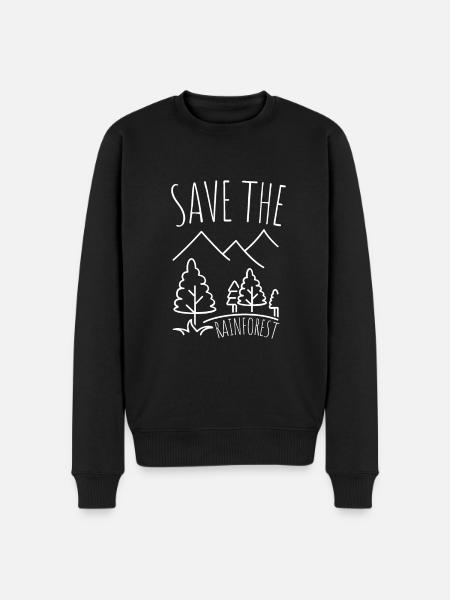 Save The Rainforest - Men's Premium Organic Jumper - black