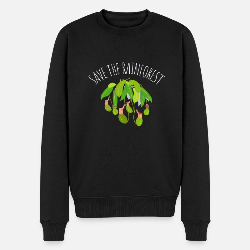 Save The Rainforest - Männer Premium Bio Pullover - Schwarz