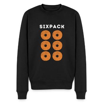 Sesame Bagel New York Jewish Deli - Männer Premium Bio Pullover - Schwarz - Vorne - Nico (187cm)