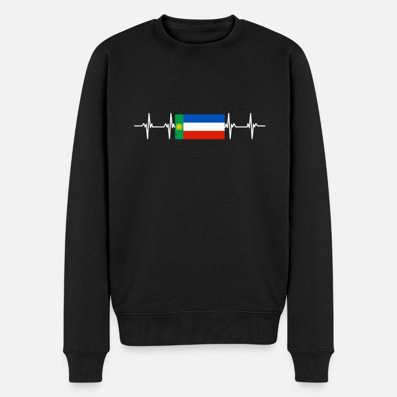 Drapeau russe - Khakassie - Pull Premium bio Homme - noir
