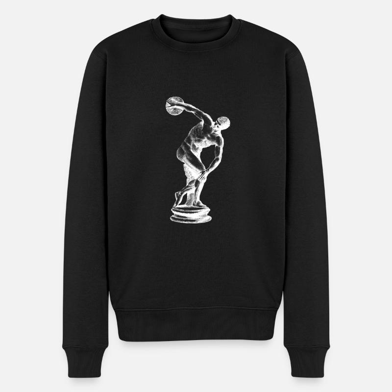 Greek Mythology Gods Ancient Greece - Männer Premium Bio Pullover - Schwarz