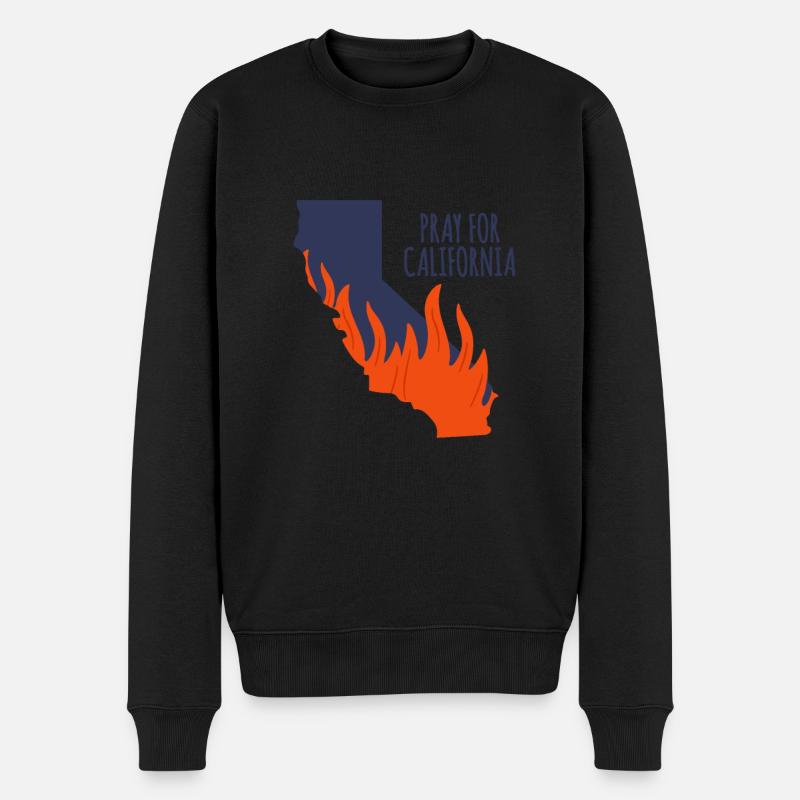 California This Place - Männer Premium Bio Pullover - Schwarz