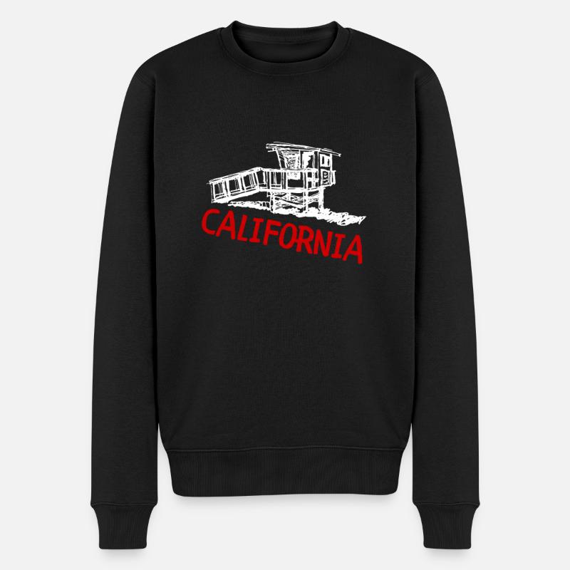 Californie Cet endroit - Pull Premium bio Homme - noir