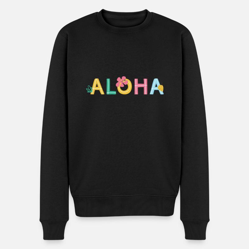 Waikiki Honolulu Island - Männer Premium Bio Pullover - Schwarz