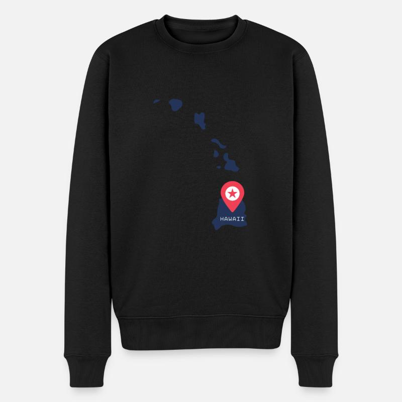 Waikiki Honolulu Island - Männer Premium Bio Pullover - Schwarz