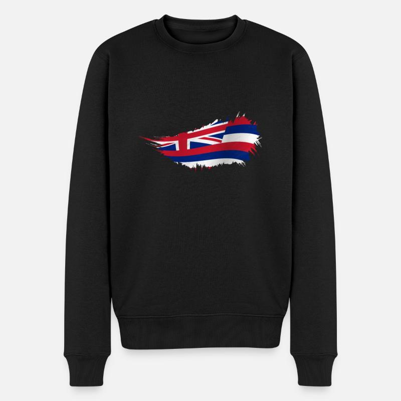 Waikiki Île d’Honolulu - Pull Premium bio Homme - noir