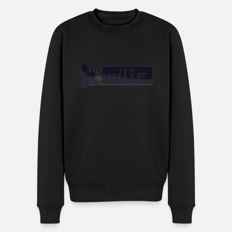 NY Stock Exchange Bull - Männer Premium Bio Pullover - Schwarz