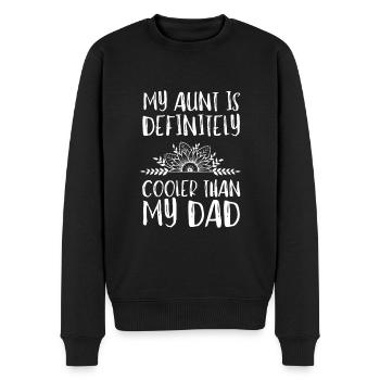 My Aunt Is Definitely Cooler Than My Dad - Männer Premium Bio Pullover - Schwarz - Vorne - Nico (187cm)