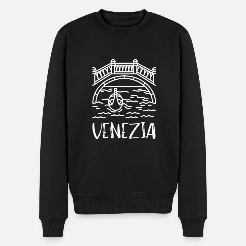 Venise Télécabine Italie Venise - Pull Premium bio Homme - noir