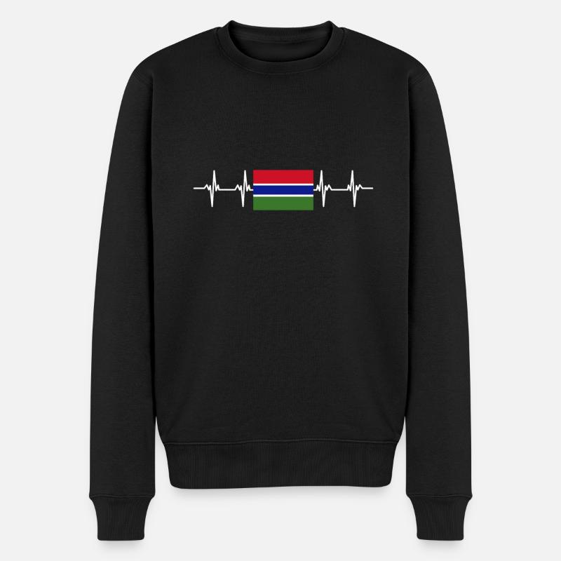 Drapeau africain - Gambie - Pull Premium bio Homme - noir