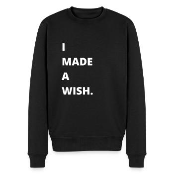 J’ai fait un vœu maman et moi - Pull Premium bio Homme - noir - Devant - Nico (187cm)