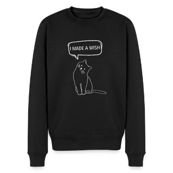 J’ai fait un vœu maman et moi - Pull Premium bio Homme - noir - Devant - Nico (187cm)