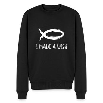 J’ai fait un vœu maman et moi - Pull Premium bio Homme - noir - Devant - Nico (187cm)