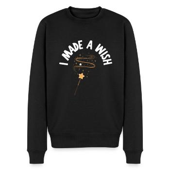 J’ai fait un vœu maman et moi - Pull Premium bio Homme - noir - Devant - Nico (187cm)