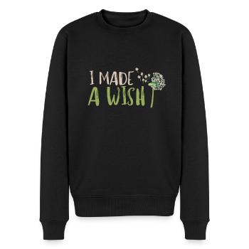 J’ai fait un vœu maman et moi - Pull Premium bio Homme - noir - Devant - Nico (187cm)