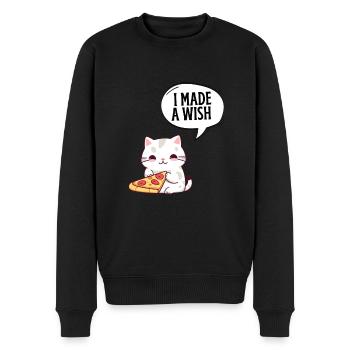 J’ai fait un vœu maman et moi - Pull Premium bio Homme - noir - Devant - Nico (187cm)
