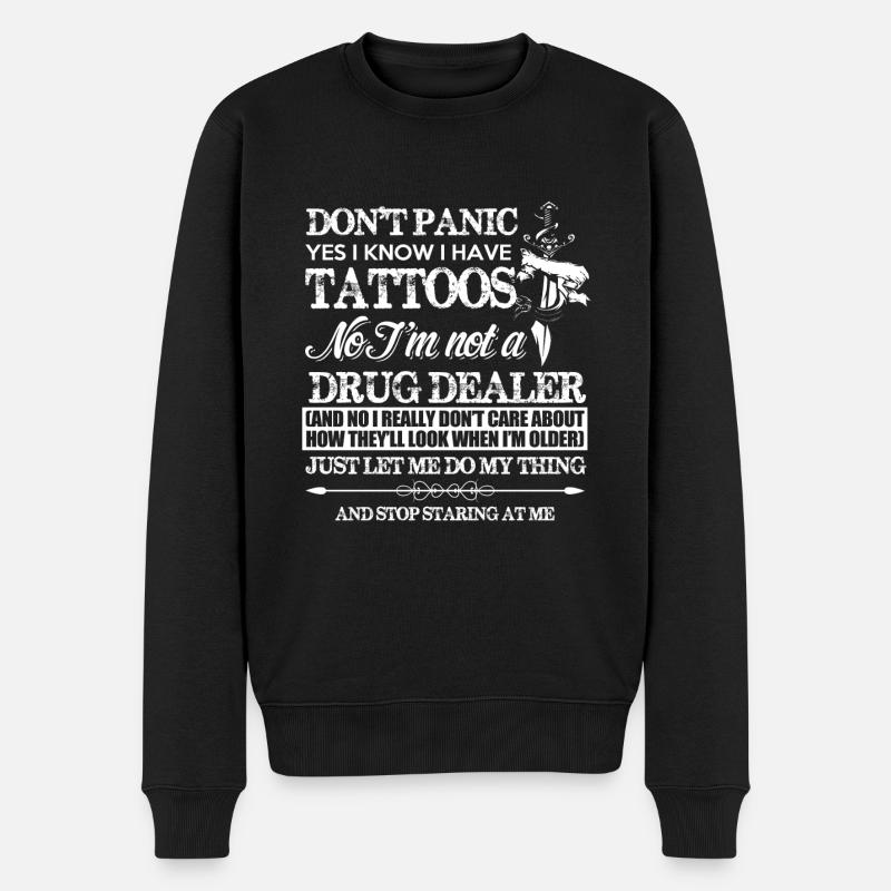 tattoos - Pull Premium bio Homme - noir