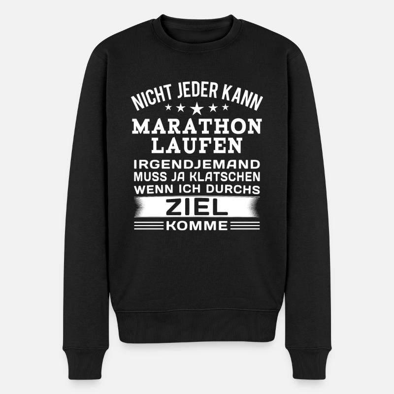 Marathon Laufen - Männer Premium Bio Pullover - Schwarz