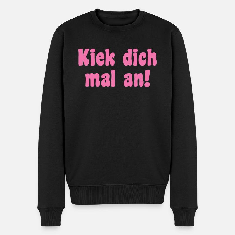 Modell Spruch Berliner - Männer Premium Bio Pullover - Schwarz