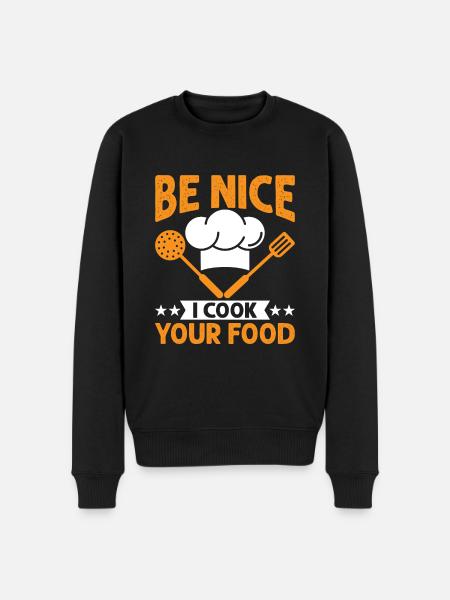 Koch Restaurant Chefkoch - Männer Premium Bio Pullover - Schwarz
