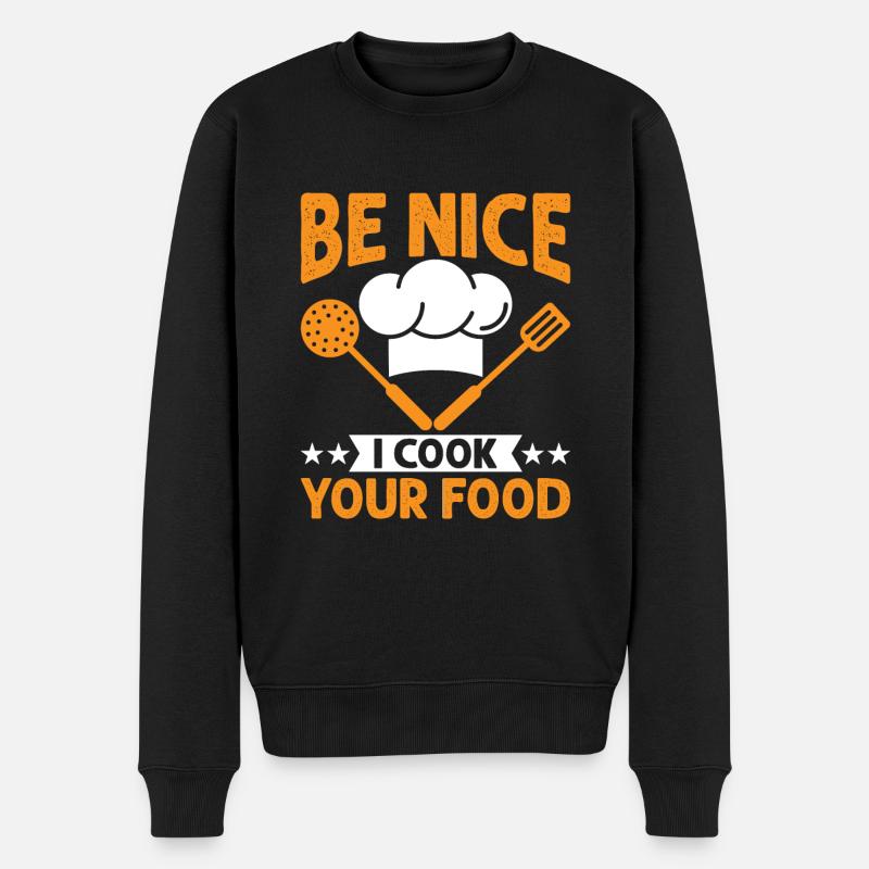 Koch Restaurant Chefkoch - Männer Premium Bio Pullover - Schwarz