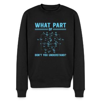 Elektriker Spruch Handwerker - Männer Premium Bio Pullover - Schwarz - Vorne - Nico (187cm)