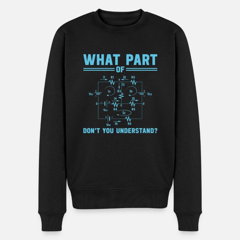 Elektriker Spruch Handwerker - Männer Premium Bio Pullover - Schwarz
