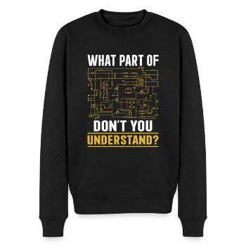 Elektriker Spruch Handwerker - Männer Premium Bio Pullover - Schwarz - Vorne - Nico (187cm)