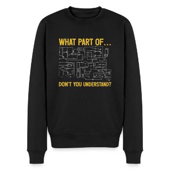 Elektriker Spruch Handwerker - Männer Premium Bio Pullover - Schwarz - Vorne - Nico (187cm)