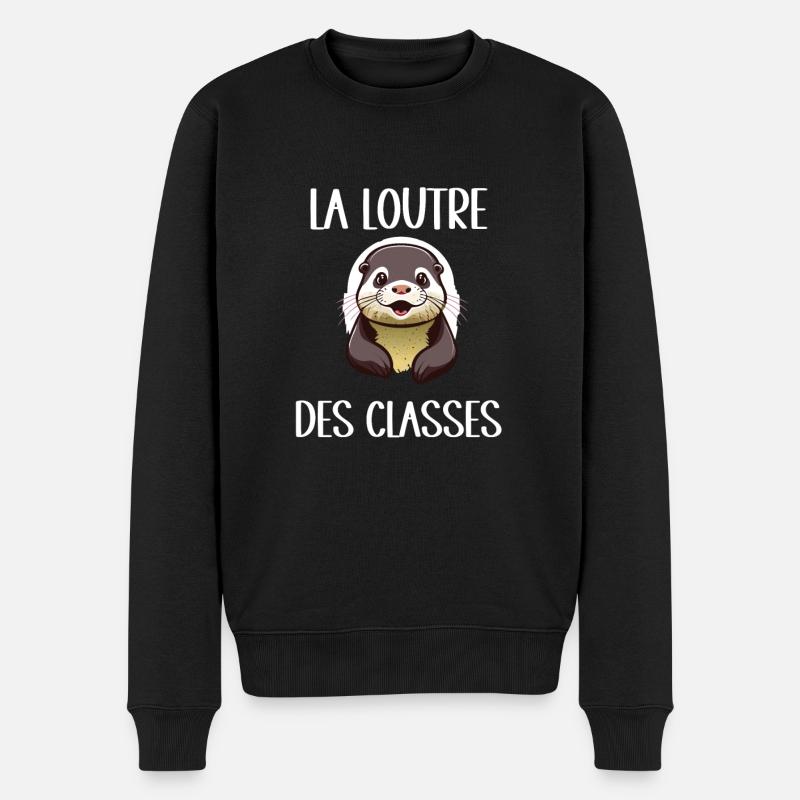 loutre des classes - Pull Premium bio Homme - noir