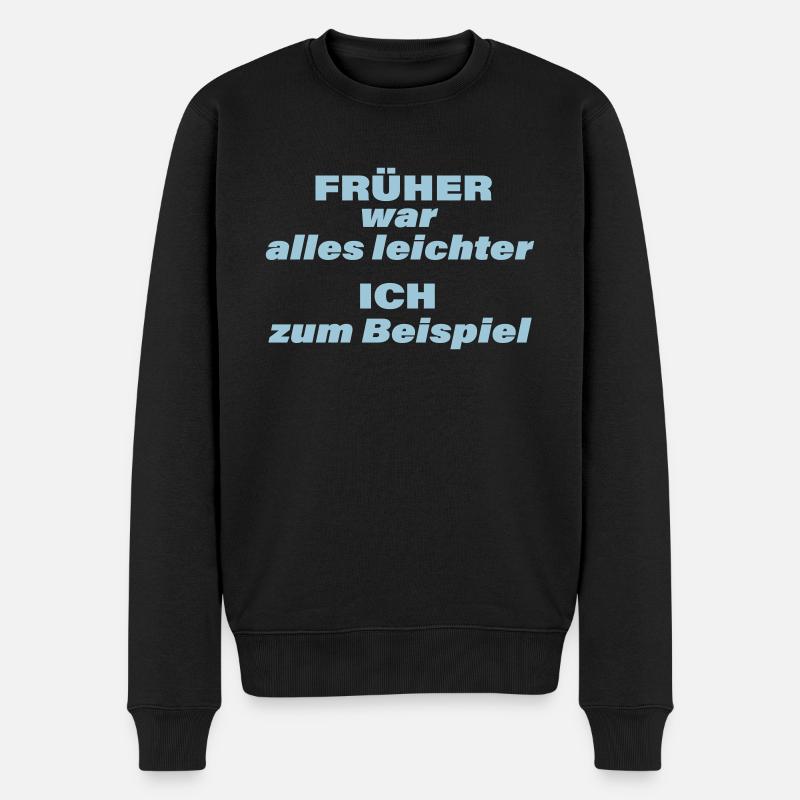 AVANT, TOUT ÉTAIT PLUS FACILE - Pull Premium bio Homme - noir