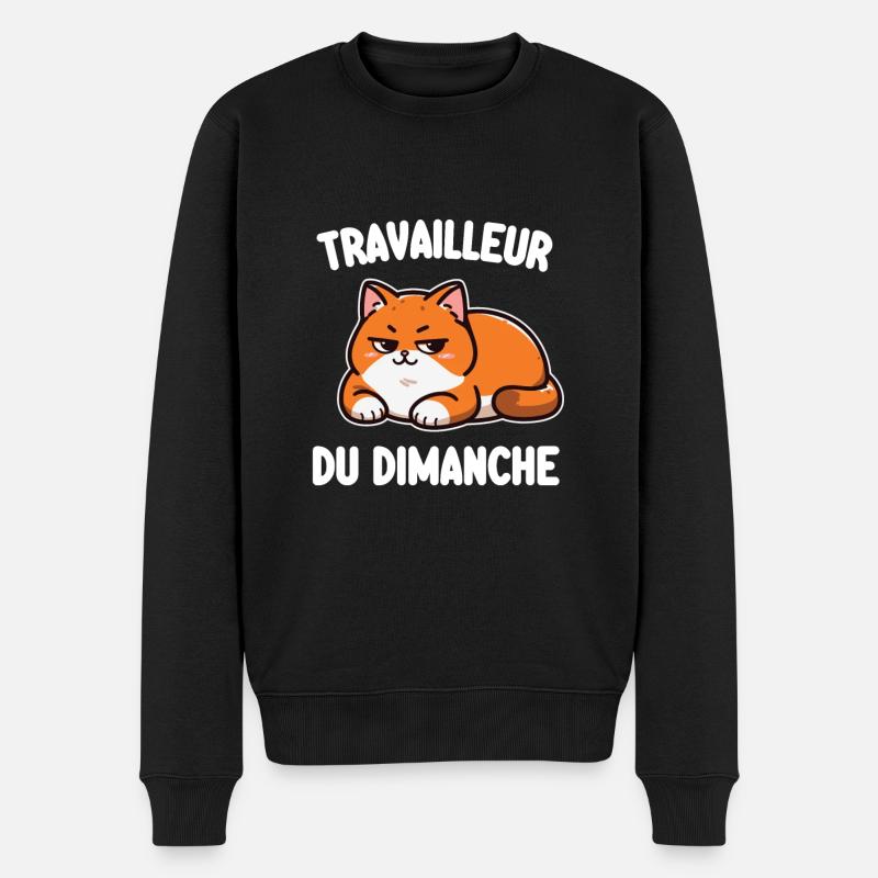travailleur du dimanche - Pull Premium bio Homme - noir