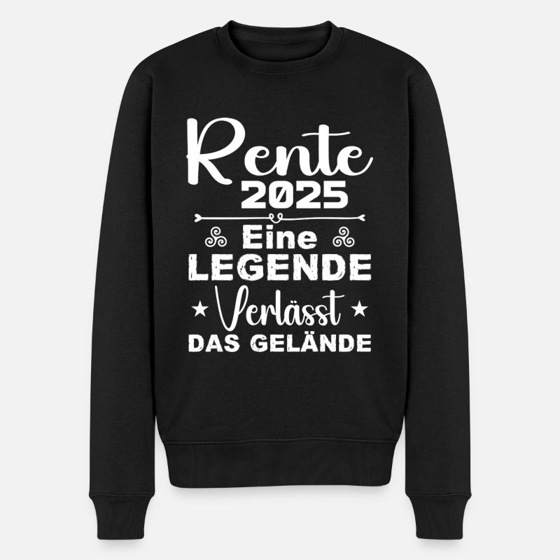 Rente 2025 - Eine Legende Verlässt Das Gelände - Männer Premium Bio Pullover - Schwarz