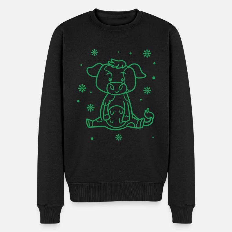 Drôle de vache - Pull Premium bio Homme - noir