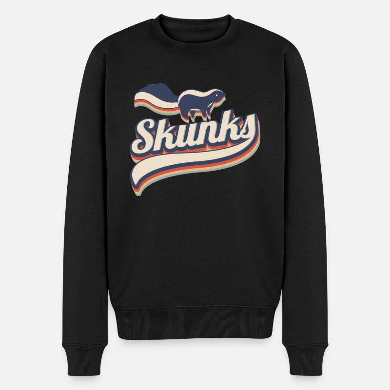 Retro putesse Skunks - Pull Premium bio Homme - noir