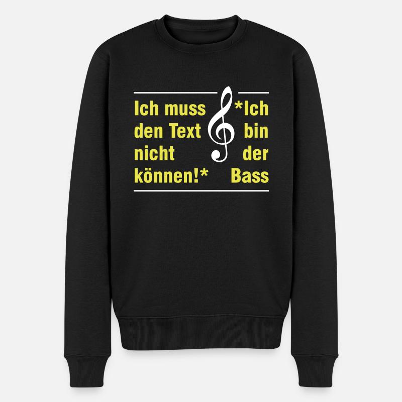 Bass - Männer Premium Bio Pullover - Schwarz