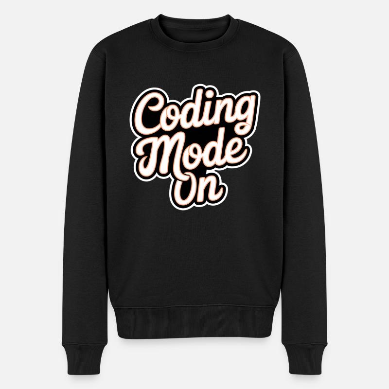 Coding Mode On 17 - Männer Premium Bio Pullover - Schwarz