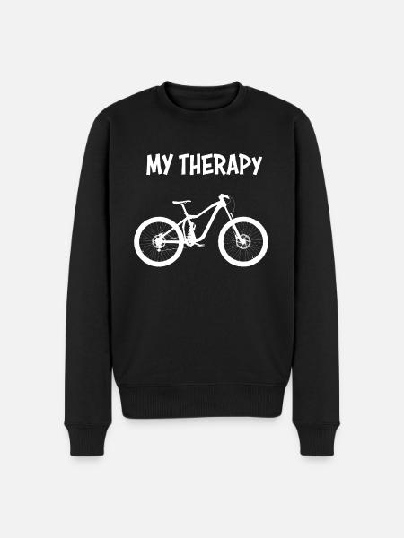 My Therapy - Mountainbike - Männer Premium Bio Pullover - Schwarz