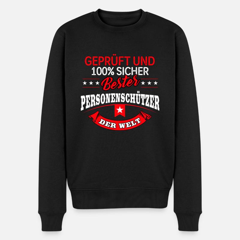 Personenschützer Bodyguard Leibwächter - Männer Premium Bio Pullover - Schwarz
