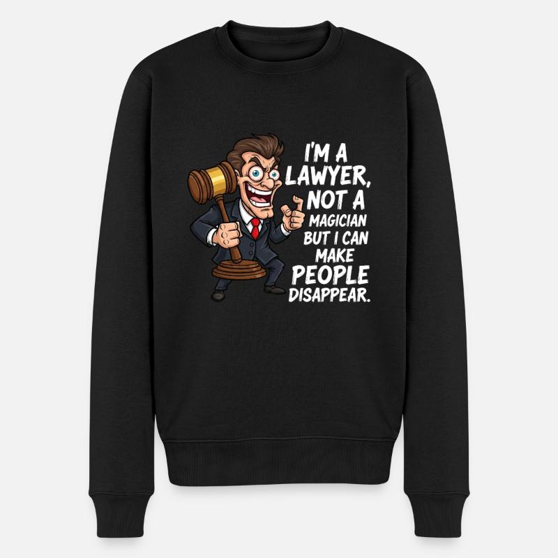Anwalt & Magier: Leute verschwinden lassen! - Männer Premium Bio Pullover - Schwarz