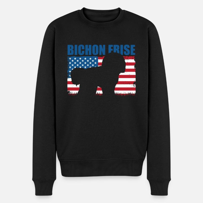 Bichon Frise - Pull Premium bio Homme - noir