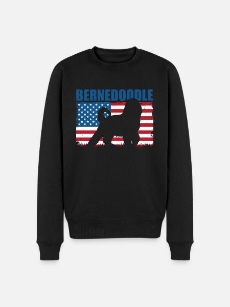 Bernedoodle Hund - Männer Premium Bio Pullover - Schwarz