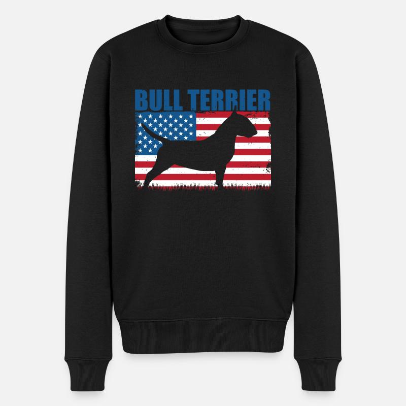 Bullterrier Bull Terrier - Männer Premium Bio Pullover - Schwarz